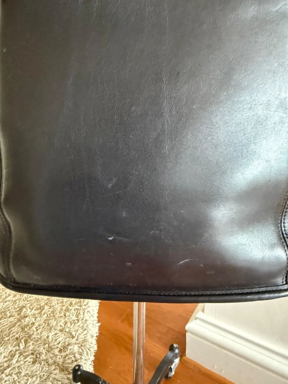 Vintage Coach 9060 Slim Duffle Sac Black Leather Made in Costa Rica 1999